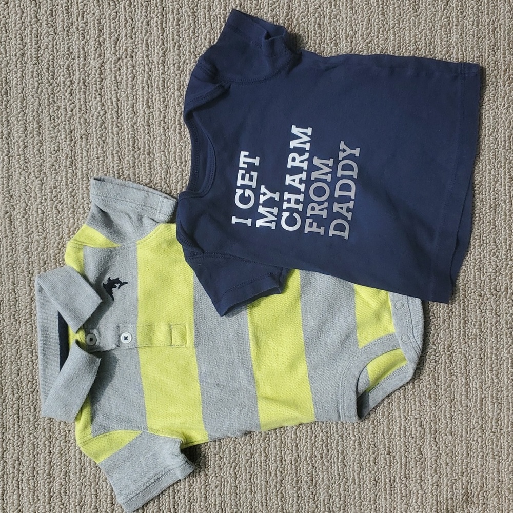 Carter's body suit golf shirt and tee